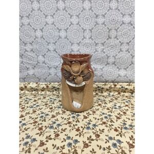 Novelty Pottery Face Mug Funny Quirky Brown Sandstone‎ Decor Ceramic Cup